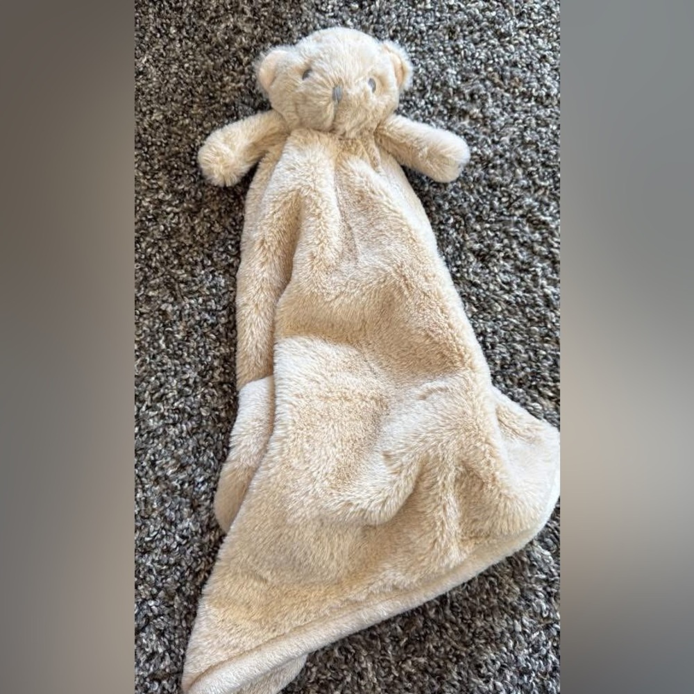 Plush Tan Teddy Bear Blanket for Kids